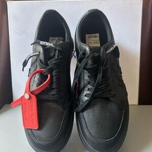 Off-White Black Leather Men's  Sneakers Size 41
